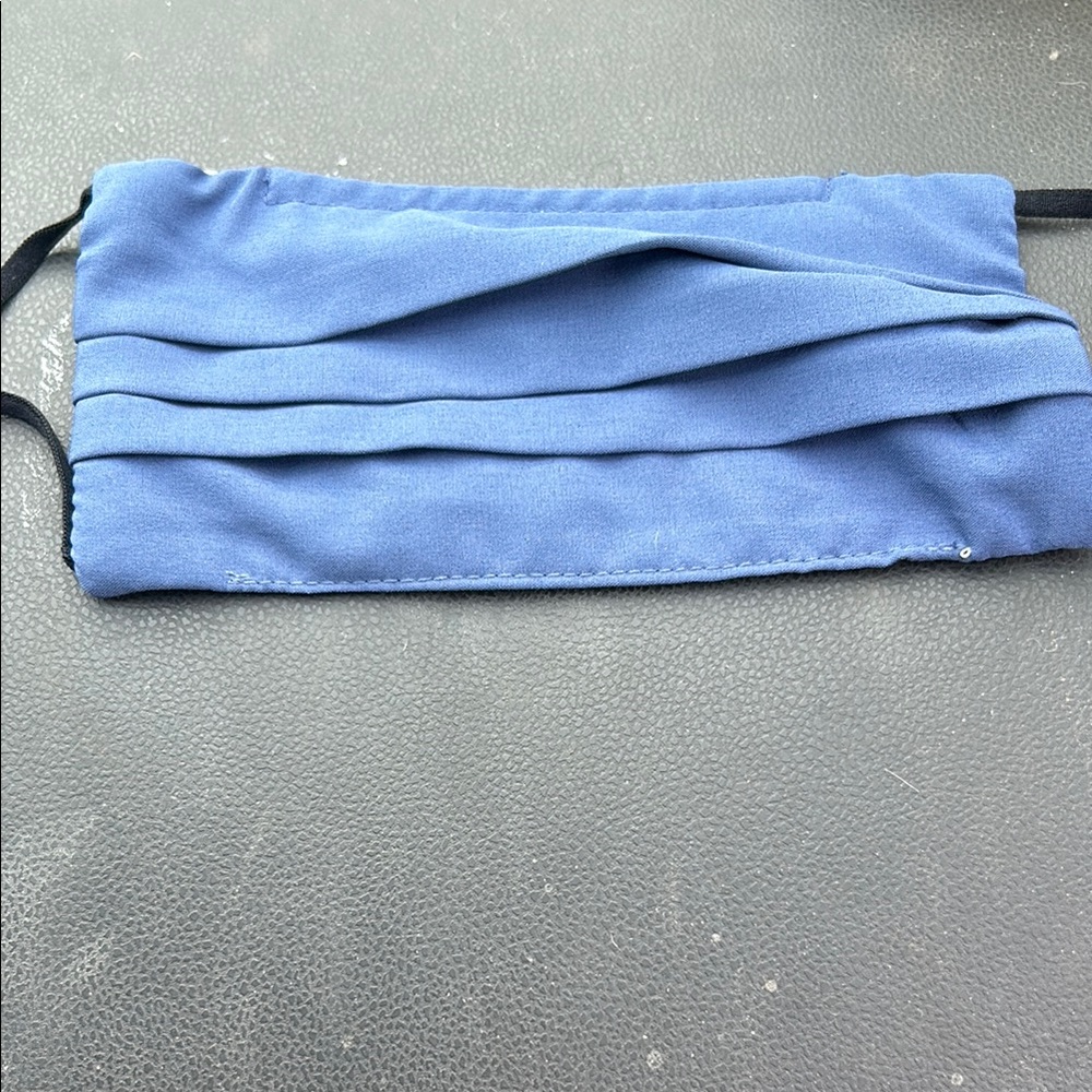 Athleta Blue Pleated Face Mask